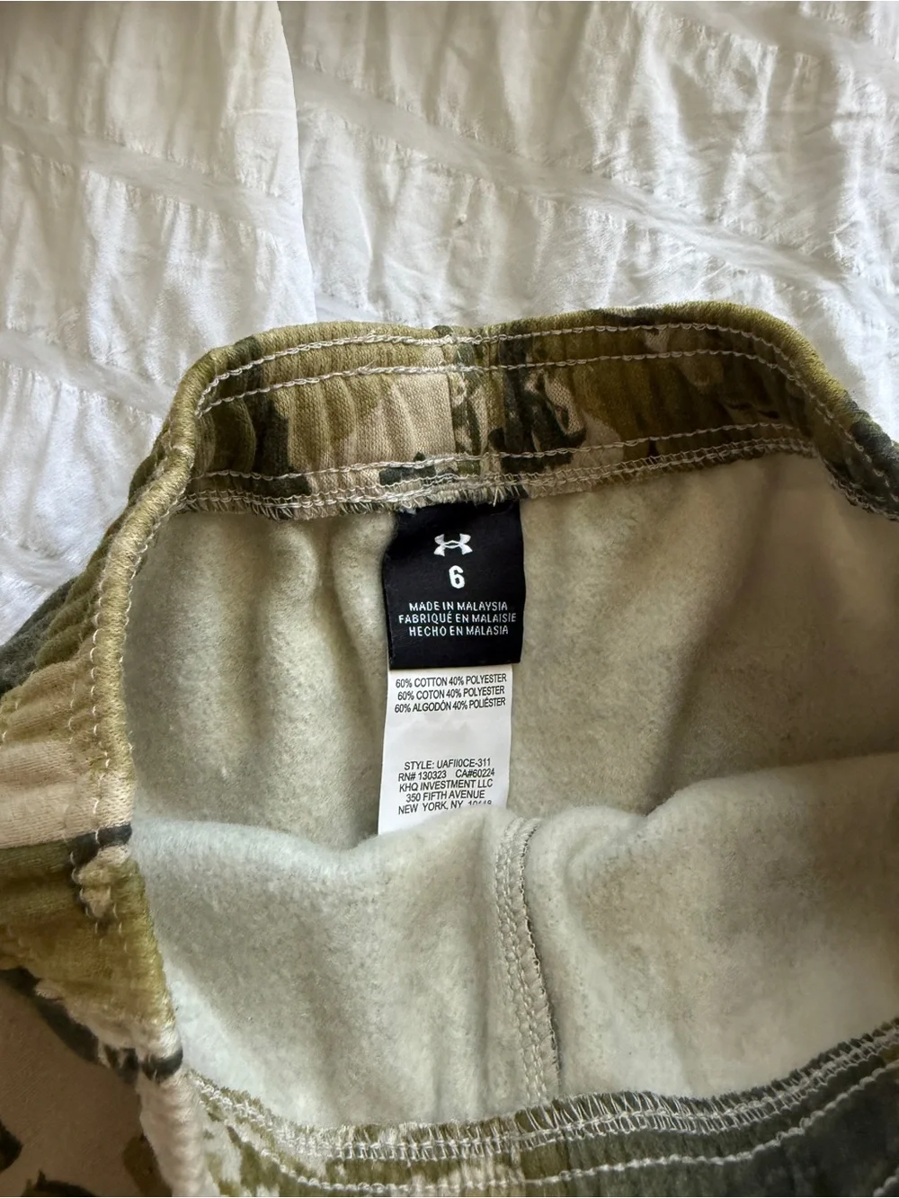 Under Armour Kids Olive Hooded Sweatshirt with Camo Joggers